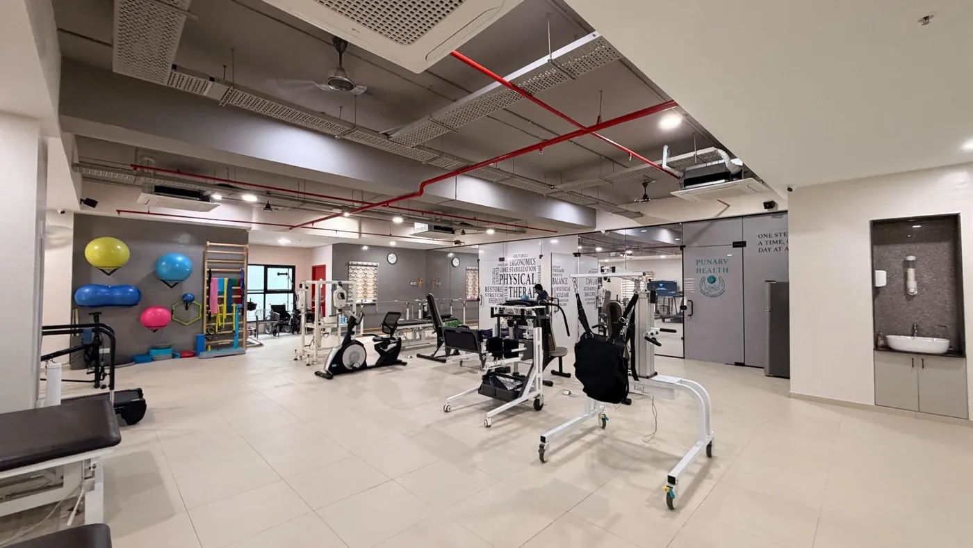 The physiotherapy and rehab floor at Punarv Health